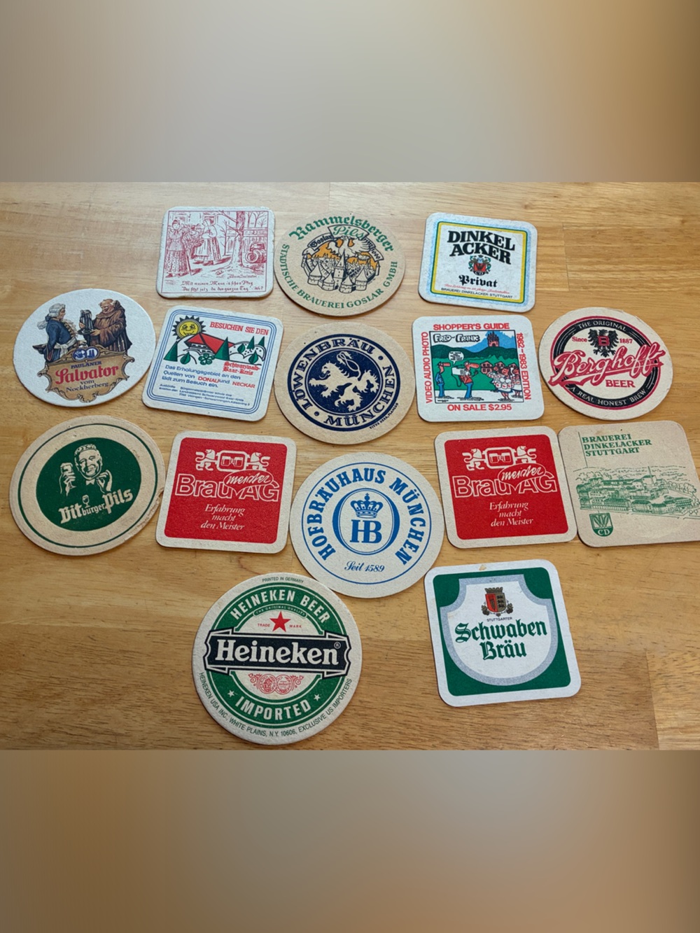 Vintage German Beer Brand Coasters - perfect for Oktoberfest!